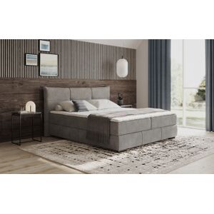 Boxbett MR. COUCH "Brewdley mit Bettkasten, inkl. Matratze", grau (aqua clean pascha 612 melange), B:205cm L:215cm, Polyester, Baumwolle, Komplettbetten, Topper und Zierkissen, in verschiedenen Härtegraden verfügbar