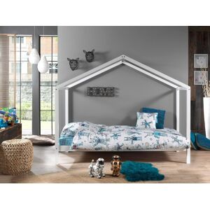 Hausbett VIPACK "Dallas", weiß (kiefer massiv weiß lackiert), B:97cm H:170cm L:210cm, Betten, wahlweise mit Bettschublade oder Textilhimmel, Ausf. natur oder weiß