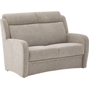 2-Sitzer VILLA BECK "Varese", beige (2 stone), B:131cm H:99cm T:83cm, Flachgewebe 96, 6 Polyester, 3, 4% Polyamid, Microfaser 100% Polyester, Sofas, inklusive Kopfteilverstellung, in Sitzhöhe 46 cm