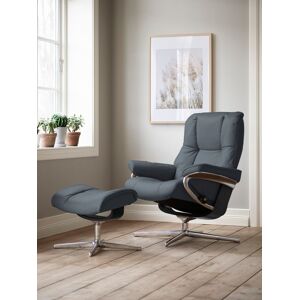 Relaxsessel STRESSLESS "Mayfair", blau (atlantic blau batick), B:83cm H:102cm T:74cm, Leder BATICK: BATICK ist ein leicht korrigiertes, durchgefärbtes und genarbtes Möbelleder, bei dem die meisten Unebenheiten und Spuren in der Regel entfernt wurden., Ses