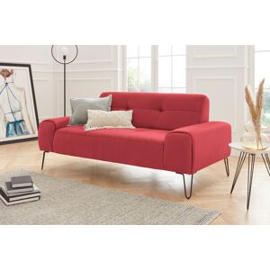 3-Sitzer EXXPO - SOFA FASHION "Taranto" Sofas Gr. B/H/T: 185 cm x 82 cm x 94 cm, NaturLEDER, rot 3-Sitzer Sofas