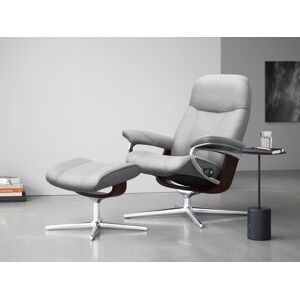 Fußhocker STRESSLESS "Consul", grau (light grau q2 faron), B:54cm H:41cm T:39cm, ROHLEDER Stoff Q2 FARON: Ein fester zuverlässiger Bouclu00e9 mit einem strukturierten Aussehen und einer komfortablen Oberfläche (100% Polyester im Flor, Grundgewebe: 50% Pol