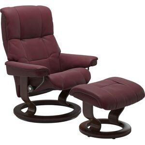 Fußhocker STRESSLESS "Mayfair", rot (bordeaux batick), B:55cm H:38cm T:39cm, Leder BATICK: BATICK ist ein leicht korrigiertes, durchgefärbtes und genarbtes Möbelleder, bei dem die meisten Unebenheiten und Spuren in der Regel entfernt wurden., Leder PALOMA