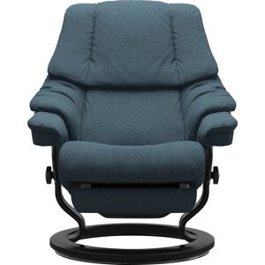 Relaxsessel STRESSLESS "Reno", blau (petrol q2 faron), B:88cm H:98cm T:77cm, Leder BATICK: BATICK ist ein leicht korrigiertes, durchgefärbtes und genarbtes Möbelleder, bei dem die meisten Unebenheiten und Spuren in der Regel entfernt wurden., Leder PALOMA