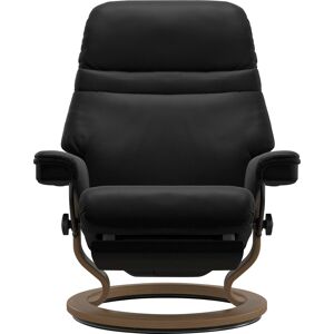 Relaxsessel STRESSLESS "Sunrise", schwarz (schwarz batick), B:79cm H:103cm T:78cm, Leder BATICK: BATICK ist ein leicht korrigiertes, durchgefärbtes und genarbtes Möbelleder, bei dem die meisten Unebenheiten und Spuren in der Regel entfernt wurden., Leder