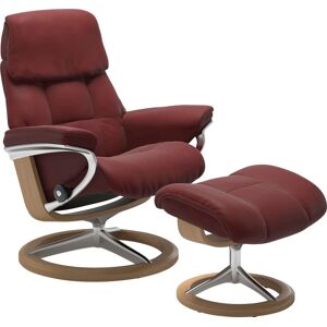 Relaxsessel STRESSLESS "Ruby", rot (cherry paloma), B:88cm H:101cm T:78cm, Leder BATICK: BATICK ist ein leicht korrigiertes, durchgefärbtes und genarbtes Möbelleder, bei dem die meisten Unebenheiten und Spuren in der Regel entfernt wurden., Leder PALOMA: