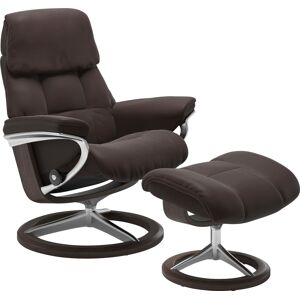 Relaxsessel STRESSLESS "Ruby", braun (chocolate paloma), B:88cm H:101cm T:78cm, Leder BATICK: BATICK ist ein leicht korrigiertes, durchgefärbtes und genarbtes Möbelleder, bei dem die meisten Unebenheiten und Spuren in der Regel entfernt wurden., Leder PAL