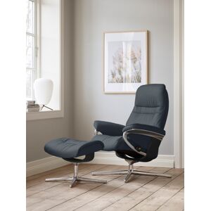 Fußhocker STRESSLESS "Sunrise", beige (cream batick), B:57cm H:42cm T:40cm, Leder BATICK: BATICK ist ein leicht korrigiertes, durchgefärbtes und genarbtes Möbelleder, bei dem die meisten Unebenheiten und Spuren in der Regel entfernt wurden., Hocker, mit C
