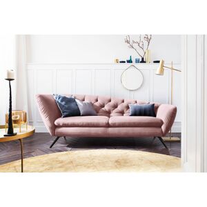 Recamiere LEONIQUE "Beatrice", rosa (altrosa), B:223cm H:84cm T:95cm, Samtoptik (100 Polyester), Sofas, Recamiere links oder rechts, passend zur "Beatrice"-Serie