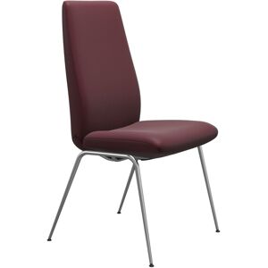 Polsterstuhl STRESSLESS "Laurel", rot (bordeaux batick, chrom glänzend), B:57cm H:105cm T:60cm, Leder BATICK: BATICK ist ein leicht korrigiertes, durchgefärbtes und genarbtes Möbelleder, bei dem die meisten Unebenheiten und Spuren in der Regel entfernt wu