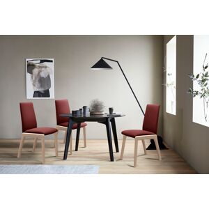 Polsterstuhl STRESSLESS "Laurel", rot (cherry paloma, schwarz), B:57cm H:92cm T:59cm, Leder PALOMA: PALOMA ist ein durchgefärbtes Semianilin-Möbelleder mit natürlicher Narbung., Stühle, Low Back, Größe L, mit abgerundeten Beinen in Schwarz