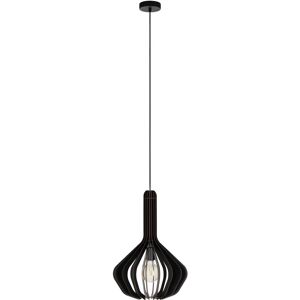 EGLO Hängeleuchte "VELASCO", schwarz, Ø 38,00cm H: 110,00cm, Lampen, Hängeleuchte in schwarz aus Stahl - exkl. E27 - 40W, Designlampe