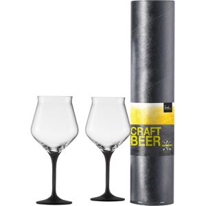 Bierglas EISCH GERMANY "Craft Beer Kelch", schwarz, H:21cm, Kristallglas, Trinkgefäße, bleifrei, 435 ml, 2-teilig