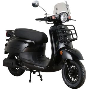 Motorroller ALPHA MOTORS "Adria" & Mofas schwarz Motorroller inkl. Windschild