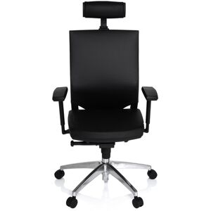 hjh OFFICE PORTO MAX HIGH Leder - Profi Bürostuhl Schwarz