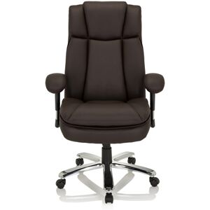hjh OFFICE BUILDER XXL I Kunstleder - XXL Drehstuhl Dunkelbraun
