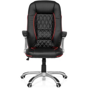 MyBuero RELAX AB100 - Gamingstuhl Buerostuhl24 Kunstleder Schwarz/Rot
