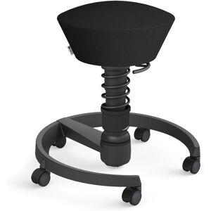 Aeris – Impulsmöbel AERIS SWOPPER MIT ROLLEN - Swopper Low Mikrofaser Schwarz Gestell Schwarz