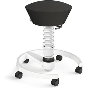 Aeris – Impulsmöbel AERIS SWOPPER MIT ROLLEN - Swopper Standard Leder Schwarz Gestell Weiß