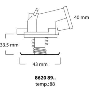 Triscan Thermostat, Kühlmittel 86208988 Für Mercedes Ssangyong Vw