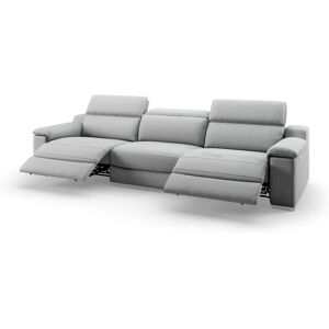 sofanella 3-Sitzer Sofa XXL MACELLO mit Relaxfunktion 279x110x78cm grau