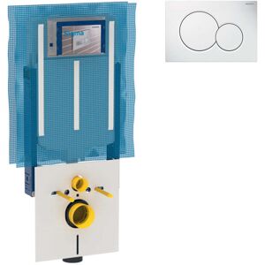 Geberit Sigma 8 Einbauspülkasten mit Einbaumodul für wandhängenden Topf + Abdeckplatte Sigma 01