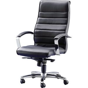 Topstar Chefsessel, Leder schwarz, Armlehnen mit Lederbezug