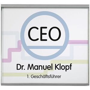 GLASGOW™ Türschild, VE 2 Stk, HxB 155 x 152 mm, Sichtformat, HxB 146 x 150 mm kaiserkraft