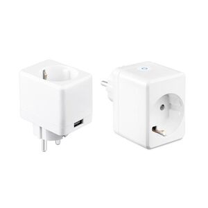 V-Tac Smart Home Vt-5002 Wi-Fi Mini-Stecker Eu Mit Usb-Anschluss Funktioniert Mit Smartphone - Sku 8416