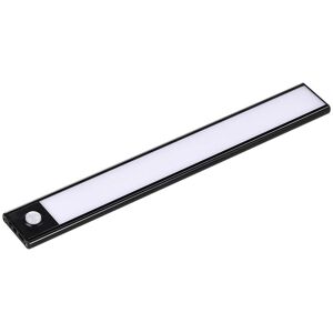 V-Tac Led-Garderobenlampe Mit Wiederaufladbarem Usb-Akku, 2,5 W, Pir-Sensor, Schwarze Farbe, 60 Cm Licht, 3000 K, Ip20 – 2968