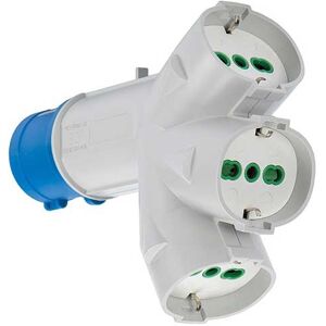 Fanton Adapter Für Industriestecker Triplex Stecker 2p+e 16a Mit 3 Steckdosen It/de 2p+e 16a 73095