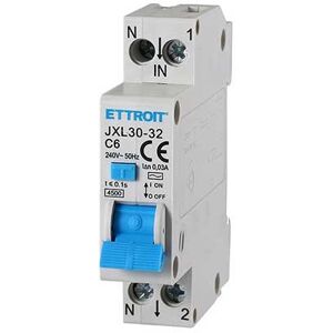 Ettroit Differentialschutzschalter Schutzvorrichtung 1p+n 6a C10 220v 4.5ka 30ma 220v 1 Module Din Jxl30-32-1p+n-6a