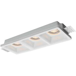 V-Tac Vt-11003 Led-Strahlerhalter Für Rechteckige Einbauleuchte Aus Gips Mit Abgeschrägten Kanten Für 3 Gu10/gu5.3-Strahler Weiß Artikelnummer 6764