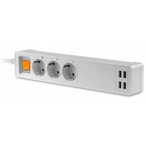 V-Tac Smart Home Vt-5018 Wi-Fi Power Strip-Stecker Eu + Usb-Anschlüsse Funktionieren Mit Smartphones - Sku 8447