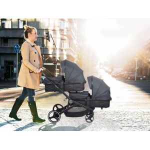 BabyGO Geschwister-Kinderwagen »Twiner«, mit Babywannen und Sportsitzen