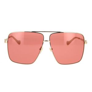 Gucci-Sonnenbrille mit Kette GG1087S 003 Oro Donna