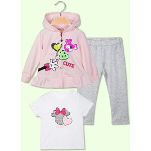 Hope Star 3-teiliges Baby-Mädchen-Outfit mit Kapuze und Pailletten 0-36 M Sets Mädchen Rosa Größe 36M