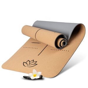 Wellax Yogamatte Kork - 100% Natürliche Yogamatte Rutschfest [183x66x0,6 Cm] - Akzeptabel