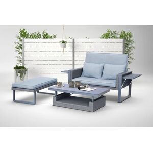 KONIFERA Gartenlounge-Set Cremona, (Set, 8-tlg), höhenverstellbarer Tisch