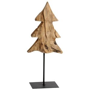 Holzbaum Teak unfinish auf Metallfuß von WMG