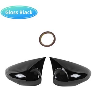 91530602mac2r01e9h Bat Style Mirror Cover For Ford Fiesta 2008-2018 Rearview Mirror Cover 2pieces Cover Glossy Black Car Shields Exterior Accessory