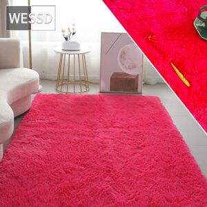 Zz Home Plüschteppich Im Nordischen Stil Für Wohnzimmer, Mehrfarbig, Rosa, Weiß, Flauschiger Schlafzimmerteppich, Weiche Shggy-Matte Für Kinder 50x160cm