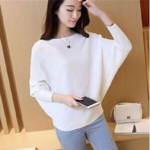 Ai Supermarket Frühling 2024 Damen-Pullover Mit Lockerer Passform Und Fledermausärmeln Und Einer Schulter - Große Größe, Langarmoberteil Rot/schwarz/gelb One Size