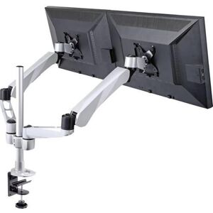 SpeaKa Professional SP-3947568 Flex 2fach Monitor-Tischhalterung 25,4 cm (10) - 68,6 cm (27) Schwarz, Silber Höhenverstellbar, Neigbar, Schwenkbar, Rotierbar