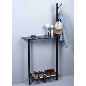 Pharao24.de Wandgarderobe aus Metall und Glas Ablage für Schuhe