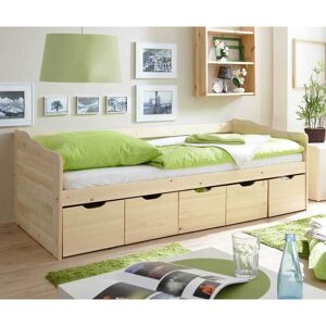 Pharao24.de Bett mit Schubladen Kiefer