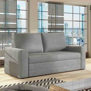 Pharao24.de Sofa Schlafsofa in Grau mit Armlehnen