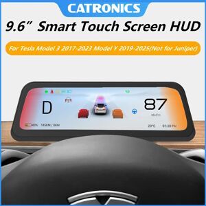 CATRONICS 9,6 Zoll Neues HUD für Tesla Model 3 2016-2023 Model Y 2020-2024 Unterstützt Carplay Android AUTO OTA-Update 2.5D HD IPS Bildschirm