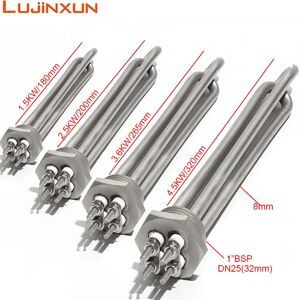 Lujinxun DN25 1 "BSP Gewinde Kessel Dampf Wasser Heizung Tauch Heizung Element Alle 304SUS 240V 1,5 KW/2,5 KW/3,6 KW/4,5 KW