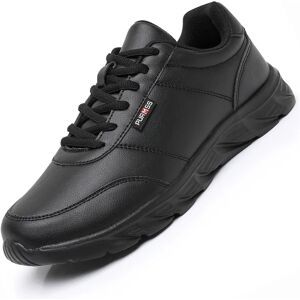 WIENJEE Männer Schuhe Weiche Mokassin Schuhe Bequeme Casual Schuhe für Männer Solide Schwarz Weiß Walking Männer Turnschuhe Schuhe Plus Größe 39-46